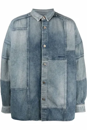AMBUSH Camisa de mezclilla con diseño patchwork