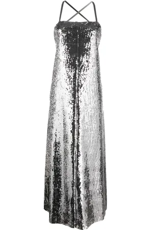 JUNYA WATANABE Vestido largo con efecto metalizado