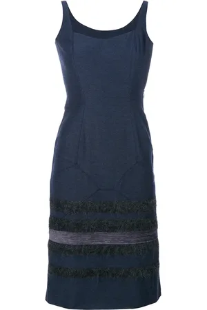 John Galliano Stripes panelled dress