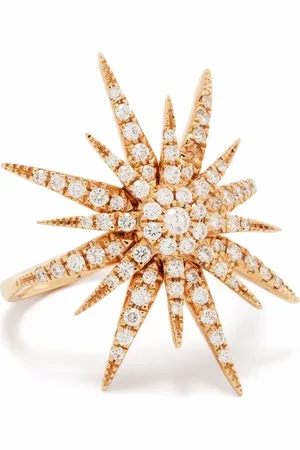 DJULA Anillo Big Sun en oro rosa de 18kt con diamantes