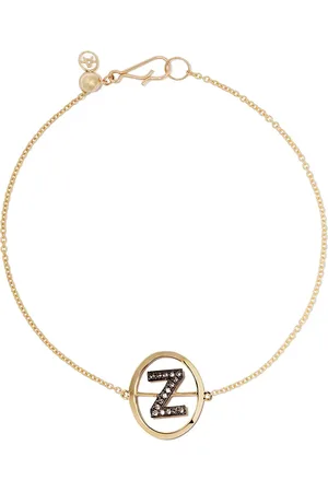 ANNOUSHKA Pulsera con inicial Z de oro amarillo de 18kt con diamante