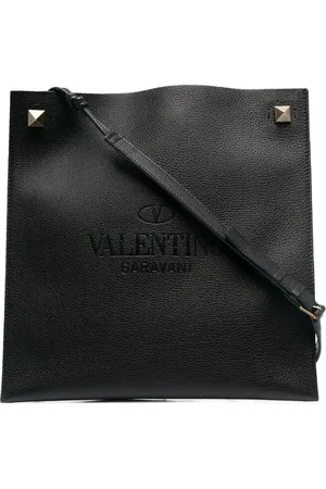 VALENTINO GARAVANI Mochila tipo mensajero con logo en relieve