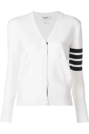 Thom Browne Milano Stitch V-Neck Merino Cardigan