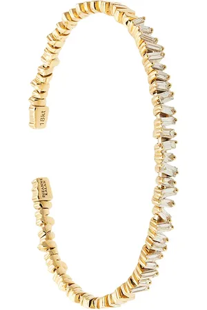 Suzanne Kalan Brazalete Fireworks en oro amarillo de 18kt con diamantes en corte baguette