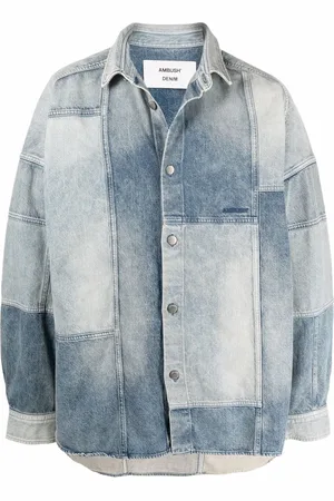 AMBUSH Camisa de mezclilla con diseño patchwork