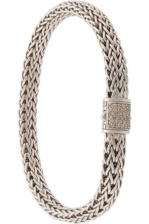 John Hardy Pulsera Classic Chain con diamantes en pavé de 6.5mm