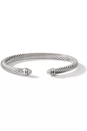 David Yurman Pulsera Classic Cable en plata de ley con diamante de 5mm