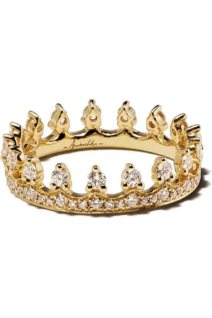 ANNOUSHKA Anillo Crown en oro amarillo de 18kt con diamante