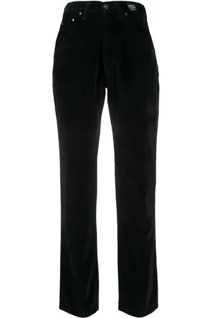 VERSACE Pantalones rectos de terciopelo 1990
