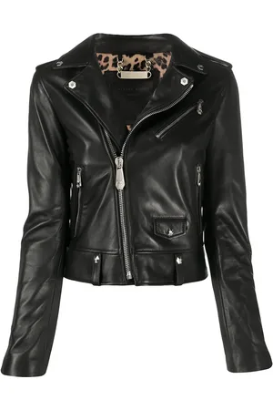 Philipp Plein Chamarra biker con cierre