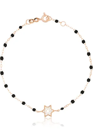 GIGI CLOZEAU Pulsera con cuentas y estrella en oro rosa de 18kt con diamante