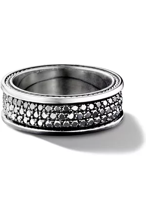 David Yurman Anillo Streamline Three Row en plata de ley con diamantes de 8.5mm