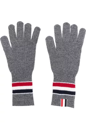 Thom Browne Guantes con ribete a rayas