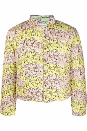 Comme des Garçons Chamarra capitonada con logo estampado
