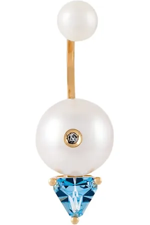 DELFINA DELETTREZ Arete Trillion en oro amarillo de 18kt