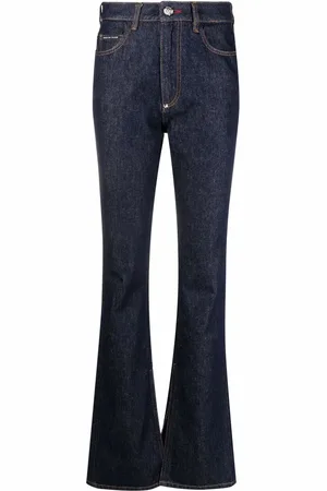 Philipp Plein Jeans acampanados con tiro alto