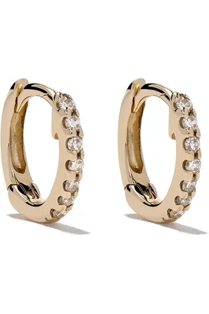 Dana Rebecca Designs Aretes pequeños de diamantes en oro amarillo de 14kt
