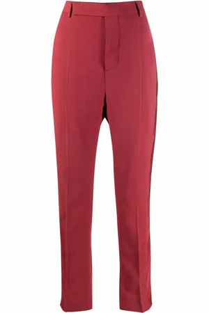 Rick Owens Pantalones con ribetes de satén