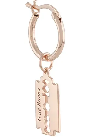 TRUE ROCKS Aretes con logo grabado