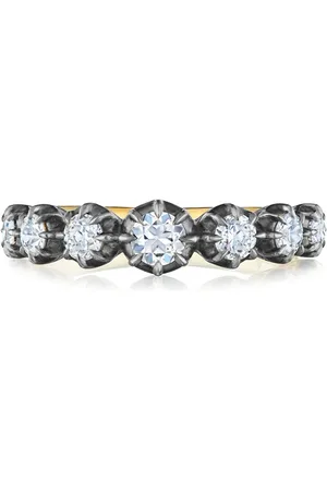 Fred Leighton Anillo en oro de 18kt con 7 piedras y diamantes