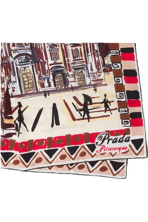 Prada Mascada de seda Pittoresque Milan