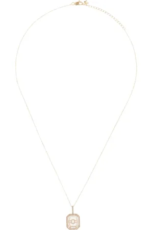 Mateo Collar con dije de inicial O en oro amarillo de 14kt con diamantes