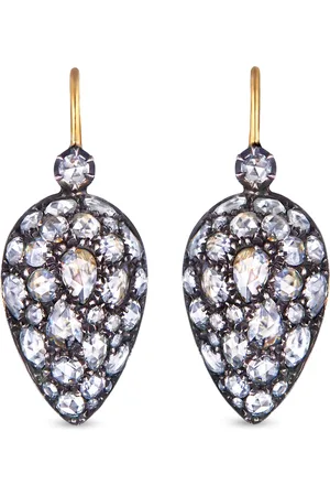 Fred Leighton Aretes Bombe Inverted en oro amarillo de 18kt con diamantes