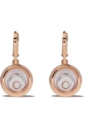 Chopard Aretes Happy Spirit en oro blanco y rosa de 18kt con diamantes