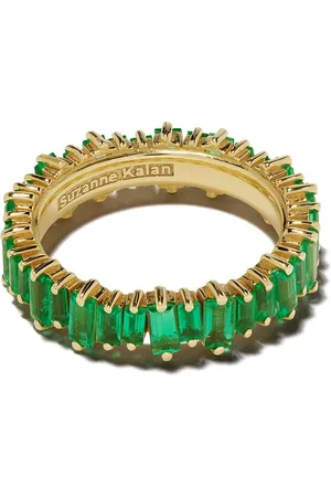 Suzanne Kalan Anillo Fireworks en oro amarillo de 18kt con esmeralda