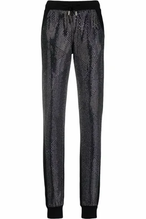 Philipp Plein Pants slim con detalles de cristal