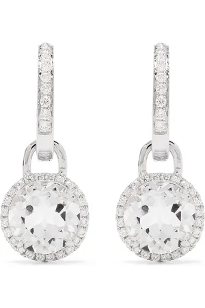 Kiki Mcdonough Arracadas en oro blanco de 18kt con diamantes