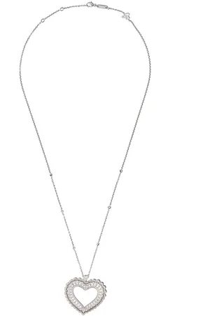 Chopard Collar con dije de corazón en oro blanco de 18kt con diamantes