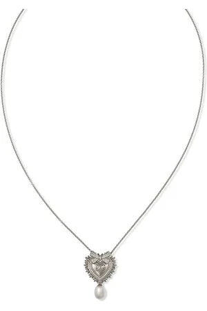 Dolce & Gabbana Collar Devotion con dije de corazón en oro de 18kt con diamantes y perla