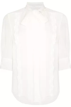 Chloé Camisa de seda con mascada en el cuello