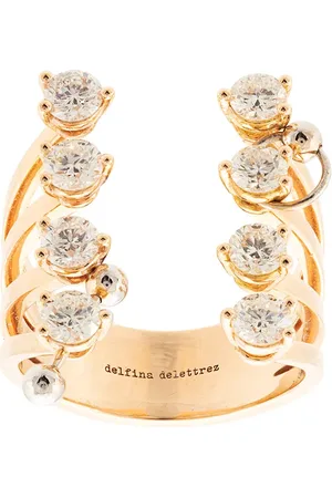 DELFINA DELETTREZ Anillo con diamantes en oro amarillo de 18kt