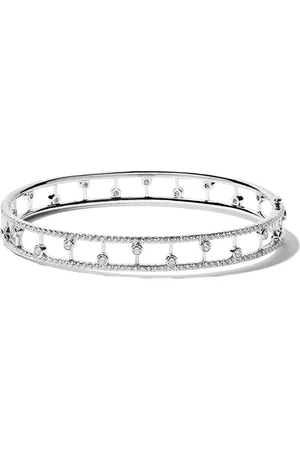 De Beers 18kt white gold Dewdrop diamond bangle
