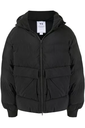 Y-3 Chamarra capitonada con logo estampado