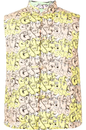 Comme des Garçons Chaleco capitonado con logo estampado