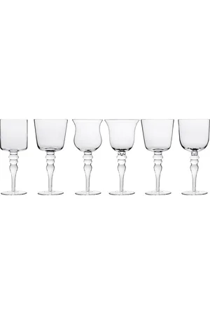 BITOSSI Set de seis copas de vino con diseño esculpido