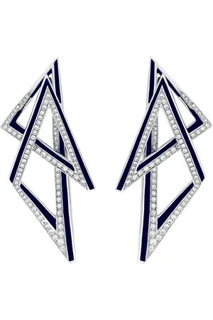 STEPHEN WEBSTER Aretes Vertigo Infinity en oro blanco de 18kt con diamantes