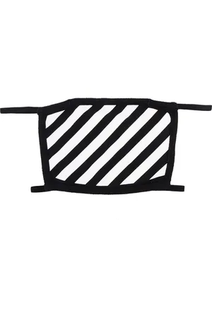OFF-WHITE Cubrebocas con rayas diagonales