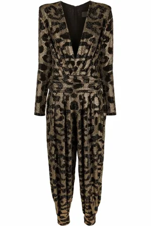 Philipp Plein Jumpsuit con estampado de leopardo