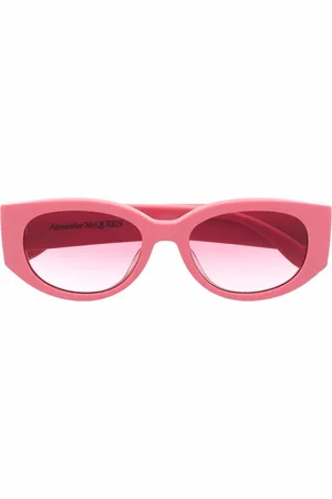 Alexander McQueen Lentes de sol con armazón ovalada