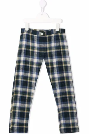 SIOLA Pantalones slim con estampado de cuadros