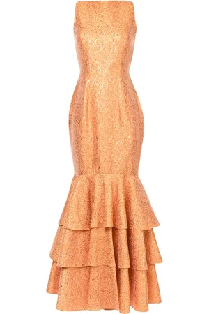 Bambah Double ruffle gown