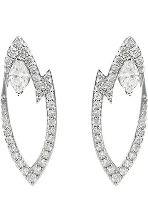 STEPHEN WEBSTER Aretes Lady Stardust en oro blanco de 18kt con diamantes
