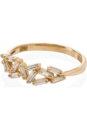 Suzanne Kalan Anillo en oro amarillo de 18kt con racimo de diamante