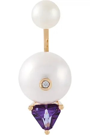 DELFINA DELETTREZ Arete Trillion con diamantes