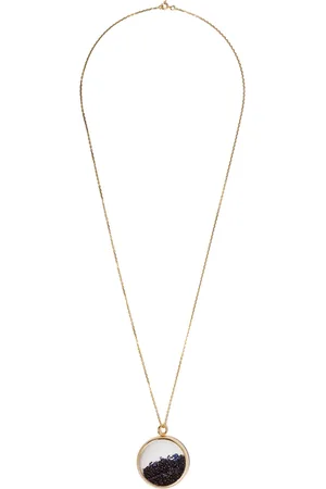 Aurélie Bidermann Collar Chivor en oro amarillo de 18kt con medallón grande de zafiros