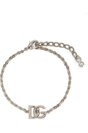 Dolce & Gabbana Pulsera de cadena con placa del logo